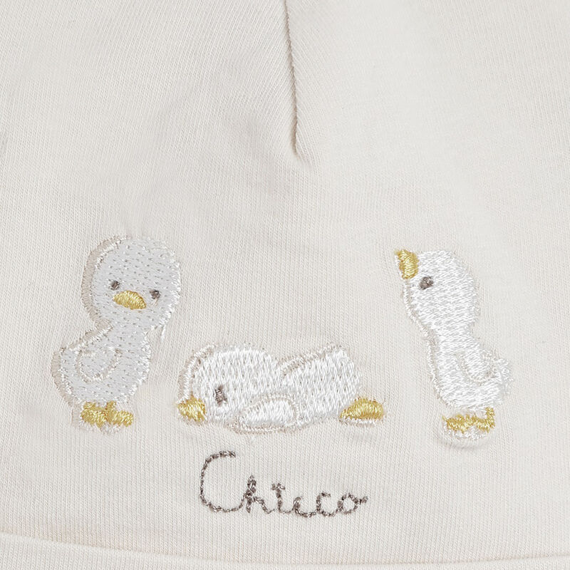 Infants Medium Natural Knitted Hat image number 2